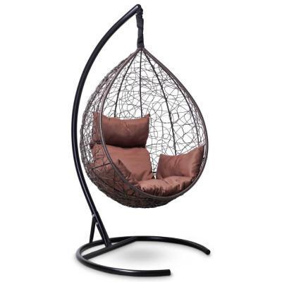 Кресло подвесное Кокон Сфера Лайт коричневое без подушки в интернет гипермаркете «Планета Лета». Фото