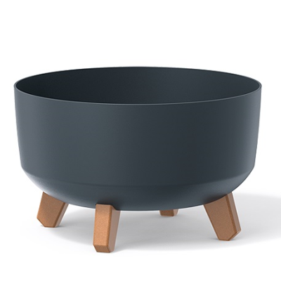 Кашпо GRACIA LOW ECO WOOD на ножках d38, h19,5 см 7л  кофе в интернет гипермаркете «Планета Лета». Фото