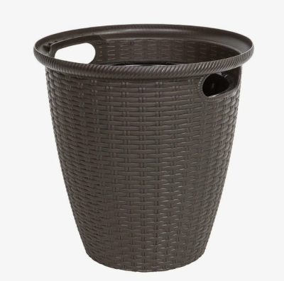 Кашпо плетеное высокое шоколад d28, h55, 20л в интернет гипермаркете «Планета Лета». Фото