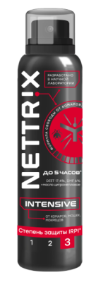 NETTRIX Intensive Аэрозоль от комаров, мошек, мокрецов в интернет гипермаркете «Планета Лета». Фото