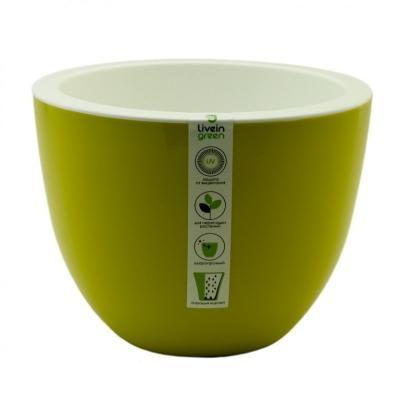 Горшок Орион зеленый высокий овал d12, h10см, 0,6л в интернет гипермаркете «Планета Лета». Фото