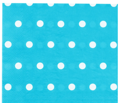 Салфетка Горошек голубая 33 см 12 шт. 1502-3936 в интернет гипермаркете «Планета Лета». Фото