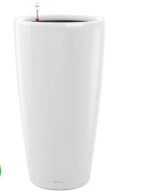 Кашпо Lechuza Rondo Complete (white high gloss), D40xH75см в интернет гипермаркете «Планета Лета». Фото