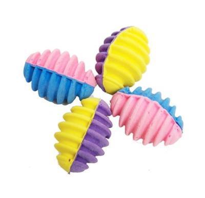 Игрушка Мячик зефирный регби-спираль 5см двухцветный в интернет гипермаркете «Планета Лета». Фото