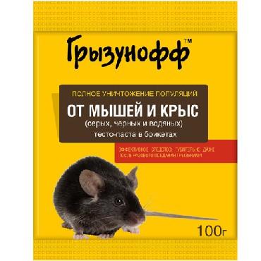 Брикеты ГРЫЗУНОФФ от крыс и мышей 100г в интернет гипермаркете «Планета Лета». Фото