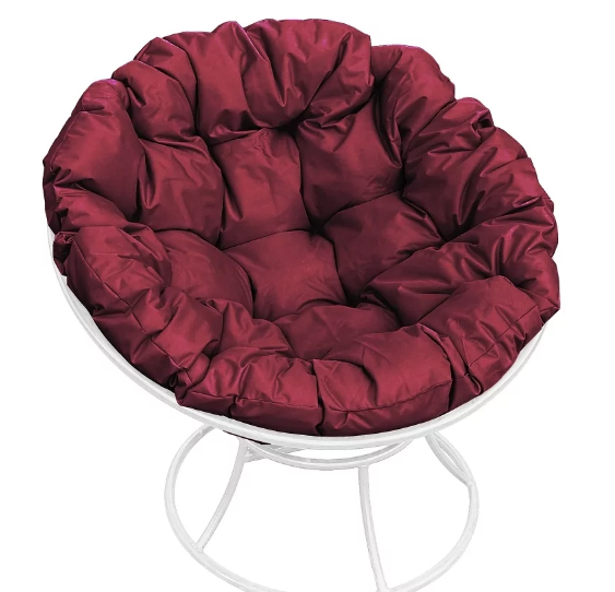 Подушка на кресло Папасан бордовая в интернет гипермаркете «Планета Лета». Фото