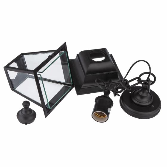 Светильник садово-парковый ЭРА "Адель" черный прозрачное стекло НСУ 04-60-001 в интернет гипермаркете «Планета Лета». Фото