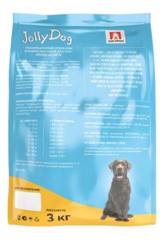 Полнорац. сухой корм д/взрослых собак Zoogurman, Jolly Dog Мясное ассорти 3кг в интернет гипермаркете «Планета Лета». Фото