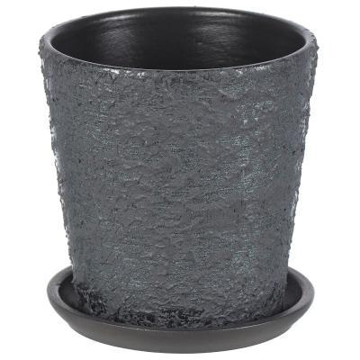 Горшок Лава конус графит с/п d12, h12см, 0,9л в интернет гипермаркете «Планета Лета». Фото