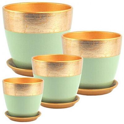 Горшок Бутон Валенсия малахит (121) d12см, 1л в интернет гипермаркете «Планета Лета». Фото