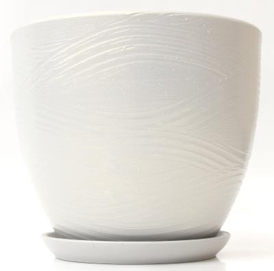 Горшок бутон бело-серебристый 02/3, d18см, h18см, 3,8л в интернет гипермаркете «Планета Лета». Фото