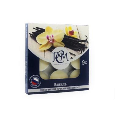 Свеча чайная 9 шт в уп ваниль в интернет гипермаркете «Планета Лета». Фото