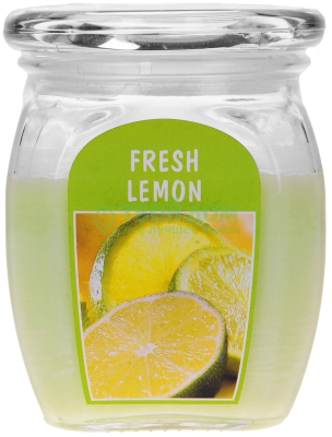 Свеча Болсус в стекле садовая 94*91 Лимонный Зеленый в интернет гипермаркете «Планета Лета». Фото