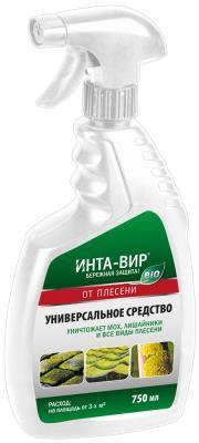 Средство Инта-Вир от мха, плесени и лишайников с распылителем 750мл в интернет гипермаркете «Планета Лета». Фото
