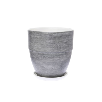 Горшок Эбен серый готика борт d12, h12см, 0,8л в интернет гипермаркете «Планета Лета». Фото