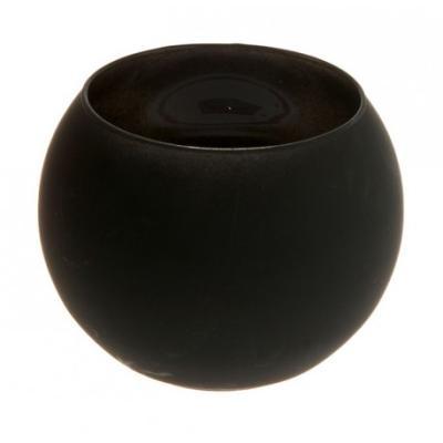 Ваза шаровая "Пять вечеров" (стекло) D22,7xH19,2 см черный в интернет гипермаркете «Планета Лета». Фото