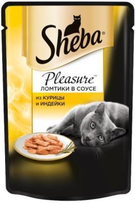 Корм Sheba Pleasure кур/инд 85г в интернет гипермаркете «Планета Лета». Фото