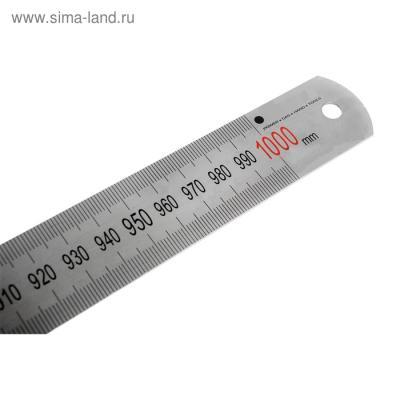 Линейка ЦИТ двусторонния нержав 1000 мм 0424 в интернет гипермаркете «Планета Лета». Фото