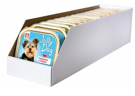 Корм, Зоогурман Jolly Dog влажный корм для собак, паштет с говядиной и рубцом, в ламистерах - 100 г в интернет гипермаркете «Планета Лета». Фото