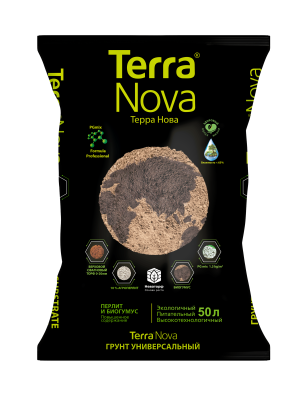 Грунт Терра Нова проф универсальный с биогумусом и 10% перлита 50л в интернет гипермаркете «Планета Лета». Фото