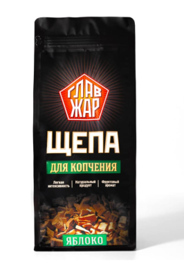 Яблоневая щепа "ГлавЖар" для в коптилен, мангалов и любых типов грилей в интернет гипермаркете «Планета Лета». Фото