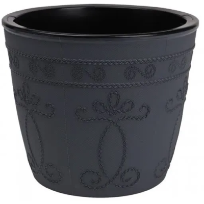 Кашпо цветочное Gardino SWING 18 см. высота 18 см. ёмкость 3Л. антрацит в интернет гипермаркете «Планета Лета». Фото