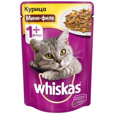 Корм Whiskas мини-филе куриц желе 85г в интернет гипермаркете «Планета Лета». Фото