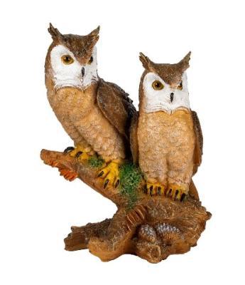 Фигура Совы пара на ветке Н-35см,L-25cм., В-26 см. в интернет гипермаркете «Планета Лета». Фото
