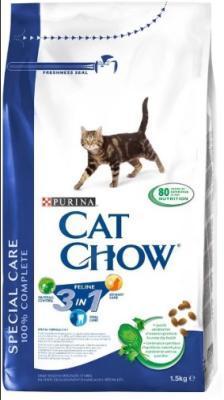 Корм CAT CHOW FELINE 3IN1 Дом Птица д/кош 1,5кг в интернет гипермаркете «Планета Лета». Фото