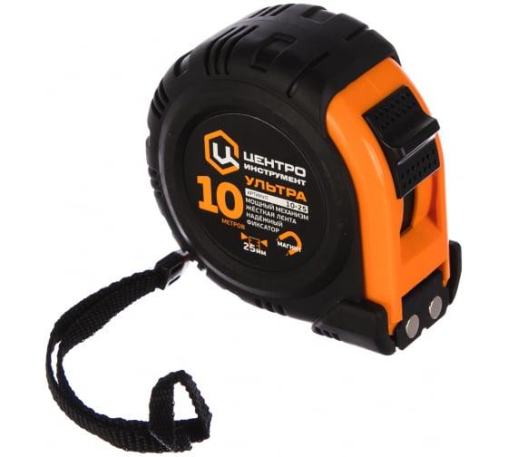 Рулетка ЦИТ Ультра магнитн с фиксатором обрезин 10 м 25 мм УЛЬТРА 10М-25ММ (ULTRA) в интернет гипермаркете «Планета Лета». Фото