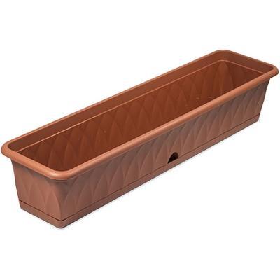 Балконный ящик Сиена 93см с п/д терракот С175-03-ТЕР в интернет гипермаркете «Планета Лета». Фото