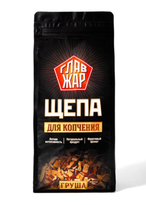 Грушевая щепа "ГлавЖар" для в коптилен, мангалов и любых типов грилей в интернет гипермаркете «Планета Лета». Фото