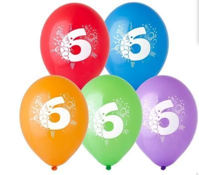 Набор шаров Цифры 5 шт в интернет гипермаркете «Планета Лета». Фото