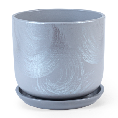 Горшок Орион цилиндр серый с/п d15, h13см, 1,6л в интернет гипермаркете «Планета Лета». Фото