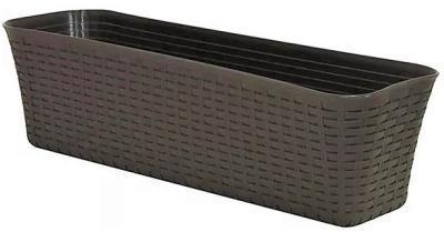 Балконный ящик Ротанг 600мм коричневый ротанг в интернет гипермаркете «Планета Лета». Фото