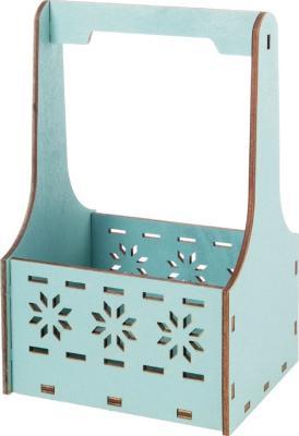 Ящик с ручкой "Вязаный узор" 14х11,5х22см (дерево) нг в интернет гипермаркете «Планета Лета». Фото