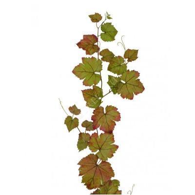 Виноградная гирлянда зеленая с прожилками бордо 230 см TREEZ в интернет гипермаркете «Планета Лета». Фото Виноградная гирлянда зеленая с прожилками бордо 230 см в интернет гипермаркете «Планета Лета». Фото