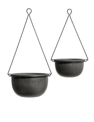 Кашпо TREEZ Effectory Beton Полусфера подвесная Тём/серый бетон в-15,5 см, д-26 см, 7л в интернет гипермаркете «Планета Лета». Фото