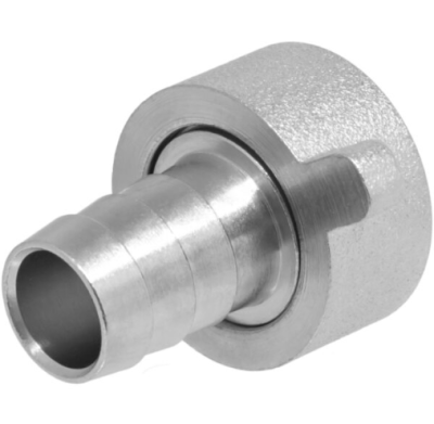 Штуцер для садового шланга 1/2"  с нак. гайкой 1/2" внутр. и упл. прокладкой, латунь, MP-У в интернет гипермаркете «Планета Лета». Фото