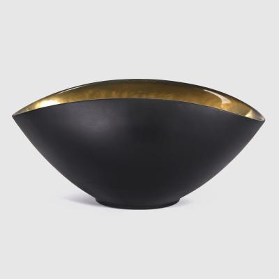 Блюдо Mercury Atlas 30см черно-золотистый в интернет гипермаркете «Планета Лета». Фото