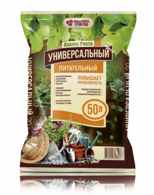 Почвогрунт универсальный "Азбука роста" 50л в интернет гипермаркете «Планета Лета». Фото