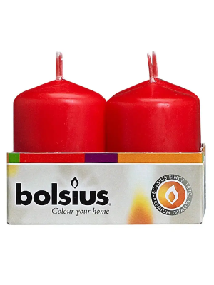 Свеча Болсус 80х48 столбик темно-бордовый в интернет гипермаркете «Планета Лета». Фото