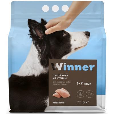 Корм WINNER сухой д/взрослых собак средних пород курица 3 кг в интернет гипермаркете «Планета Лета». Фото