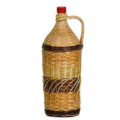 Бутылка 2 л винная Виноград стеклянная оплетенная 40-В28-2000 в интернет гипермаркете «Планета Лета». Фото