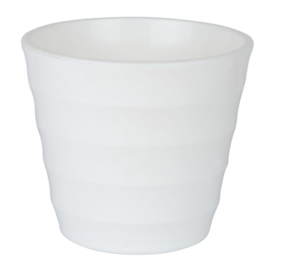 Горшок Лаура белый d20;  h18, 3,7л с вкл. ЛР20-10 в интернет гипермаркете «Планета Лета». Фото