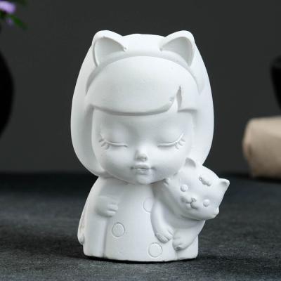 Кашпо Девочка с ушками белая 7,5х12х7,5см 0,05л 7503608 в интернет гипермаркете «Планета Лета». Фото