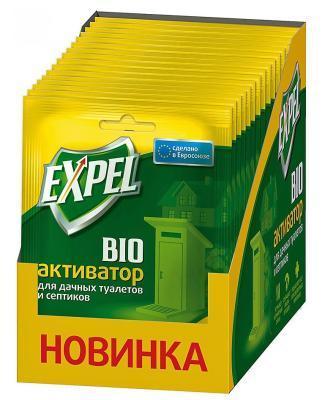Биоактиватор Expel для для дачных туалетов и септиков, саше в миниприлавке 75г в интернет гипермаркете «Планета Лета». Фото