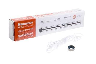 Насос Hammer скважинный NAP600/39S  600Вт 3200л/ч высота 39м глубина 45м 3" HAMMER в интернет гипермаркете «Планета Лета». Фото Насос Hammer скважинный NAP600/39S  600Вт 3200л/ч высота 39м глубина 45м 3" в интернет гипермаркете «Планета Лета». Фото