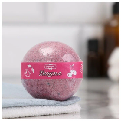 Бомбочка для ванны "Вишня" Добропаровъ, 110 гр 9361626 в интернет гипермаркете «Планета Лета». Фото