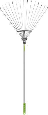 0231-5 ЦИ Грабли веерные 200-600х1620 мм, 15 зубьев, раздвижные, алюминиевый черенок в интернет гипермаркете «Планета Лета». Фото